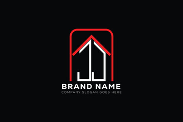 JJ letter creative real estate vector logo design . JJ creative initials letter logo concept. JJ house sheap logo	
