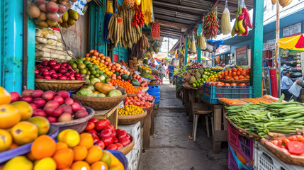 Fototapeta na wymiar vegetables on market
