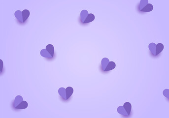 Elegant St. Valentine’s Day background in papercut style. 
