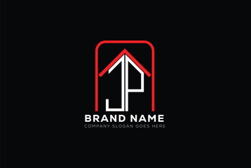 JP letter creative real estate vector logo design . JP creative initials letter logo concept. JP house sheap logo	
