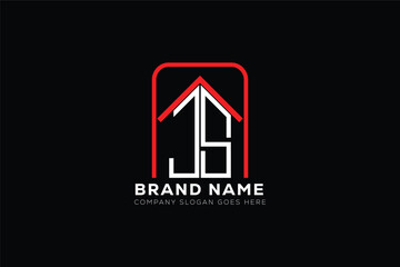 JS letter creative real estate vector logo design . JS creative initials letter logo concept. JS  house sheap logo	
