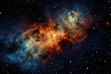 Fototapeta na wymiar Colourful galaxy sky, galactic background