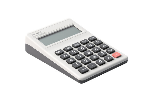3D image of Calculator isolated on transparent background.