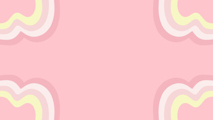 pink background with waves seamless pattern