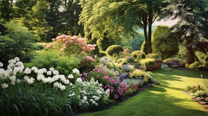 Fototapeta premium Beautiful summer garden 