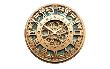 3D image of Cascade Chronicle Wall clock isolated on transparent background.