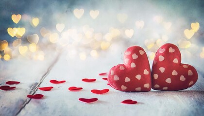 valentines day holiday background vintage hearts defocused