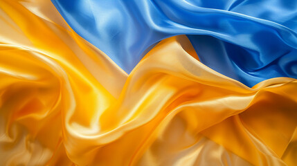 Obraz premium Yellow and Blue silk background