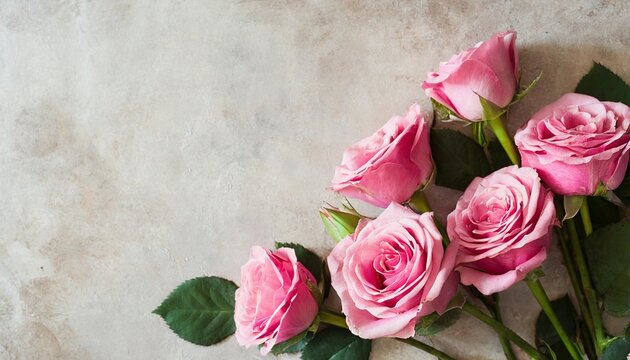 pink roses frame valentine day card