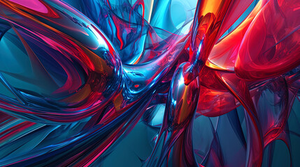 Abstract forms, like creative artifacts created from inspiration and color
