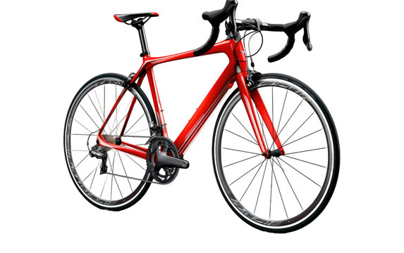 3D image of Cyclone Surge road bike isolated on transparent background.