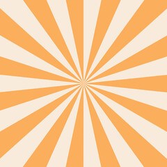 Obraz premium Coral Sun rays Retro vintage style on white background, Sunburst Pattern Background. Rays. Summer Banner illustration