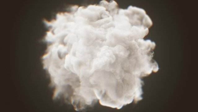 Smoke Cloud Coming Forward Background/ 4k motion graphics of a smoke cloud flowing and coming slowly forward with depth of field blur