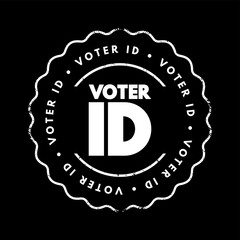 Voter ID text stamp, concept background