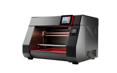 Laser Printer, 3D image of Laser Printer isolated on transparent background.