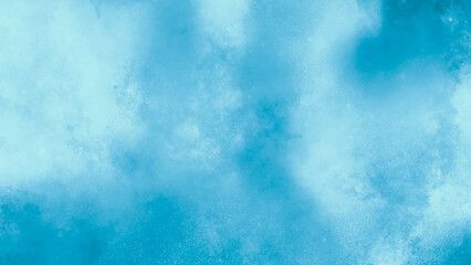 Background with watercolor. Sky blue background. Watercolor background design. Blue grunge texture