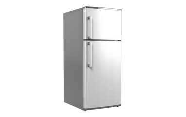 Fridge. 3D image of Modern Fridge isolated on transparent background.