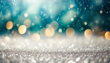 Fototapeta na wymiar white glitter with shiny sparkles background defocused abstract christmas new year lights on backgroundimage digital design