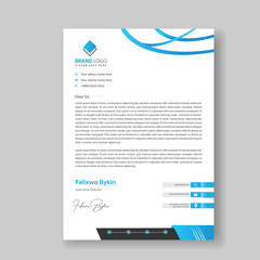 Modern and professional company business letterhead template design