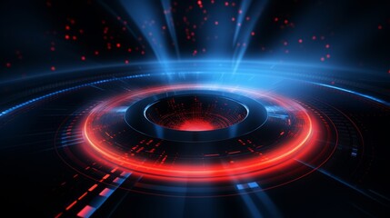 Futuristic Digital Technology Concept with Glowing Elements