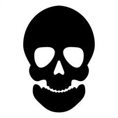 Skull silhouette for Halloween. Vector illustration.