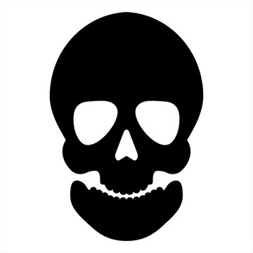 Skull silhouette for Halloween. Vector illustration.
