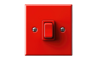 Switch board, 3D image of On-Off Power Switch isolated on transparent background.