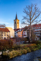 Spaziergang an einen kalten Wintertag durch die Landeshauptstadt von Thüringen - Erfurt -...