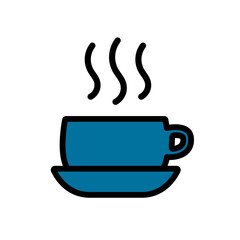 Coffee cup icon. Tea cup symbol. Vector clipart.