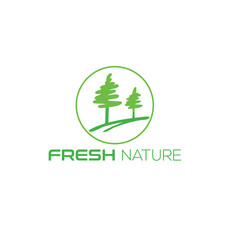 Fresh Nature minimalist logo design template