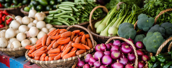 Fresh vegetables at the market