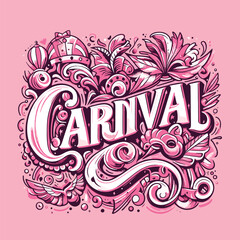 Fototapeta na wymiar Free vector colorful carnival lettering