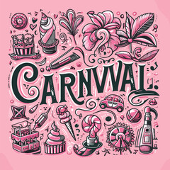 Free vector colorful carnival lettering