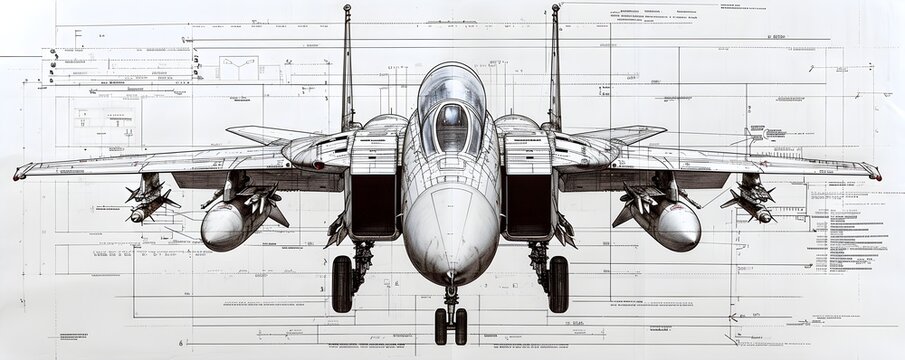 American air superiority fighter in the form of a diagram