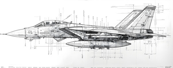 American air superiority fighter in the form of a diagram