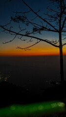 Obraz premium sunset over mountain 