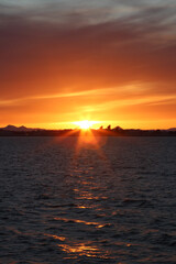 sunset over Reykjavik