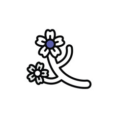 Sakura icon design with white background stock illustration