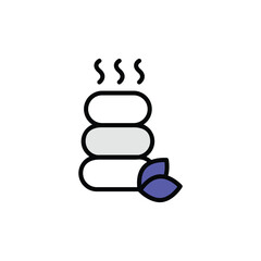 Hot Stones icon design with white background stock illustration