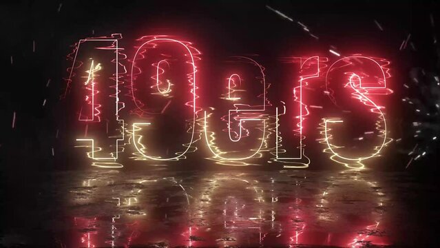 San Francisco 49ers Electric Text 4K Animation Video Intro or Background