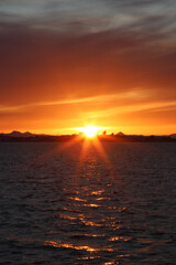 sunset over Reykjavik