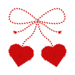 Marcisor. The symbol of the meeting of spring on March 1. Vector illustration.