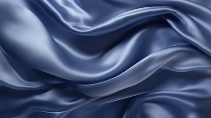 Fototapeta premium Abstract dark blue background luxury cloth or liquid wave or wavy folds of grunge silk texture satin velvet material for luxurious elegant wallpaper design. High quality illustration
