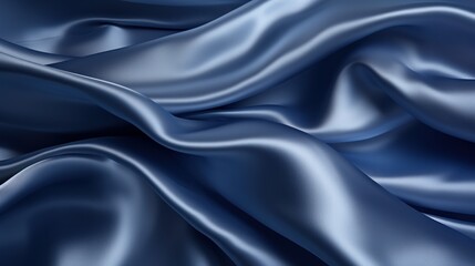 Obraz premium Abstract dark blue background luxury cloth or liquid wave or wavy folds of grunge silk texture satin velvet material for luxurious elegant wallpaper design. High quality illustration