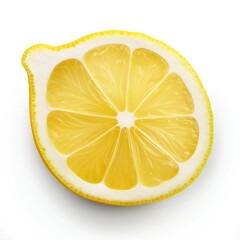 lemon slice isolated on white