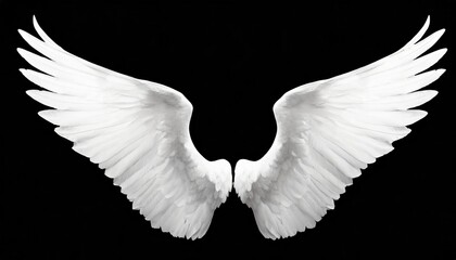 white angel wings on background png - obrazy, fototapety, plakaty