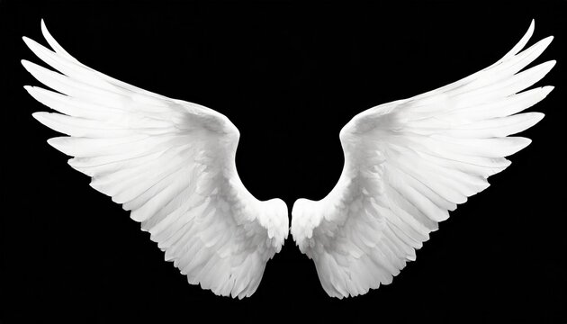 white angel wings on background png