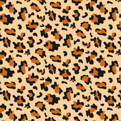 Leopard background for decor, fabric, textile. Vector illustration.