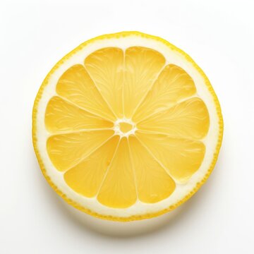 lemon slice isolated on white background