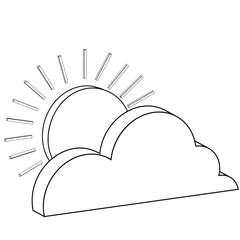 vector isometric outline icon variable weather